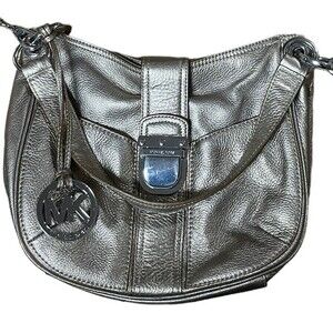 Michael Kors gold hobo crossbody & shoulder buckle closure‎ handbag